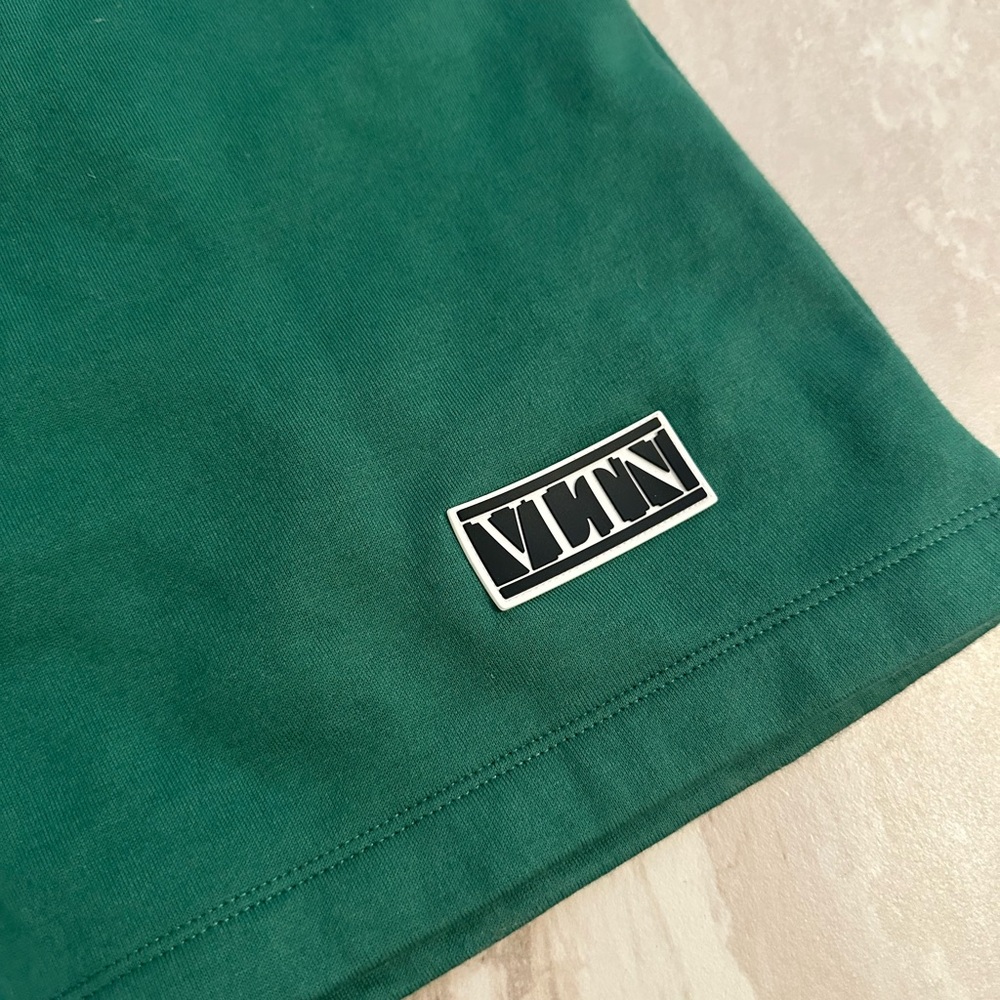 Mens Valentino Garavani Cotton Terry Shorts Green small - Picture 3 of 8